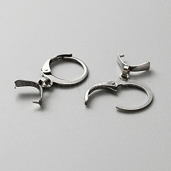 Ohrringbeschlag aus Edelstahl 304 mit Klappverschluss&nbsp;LS-STAS-WH0022-87P