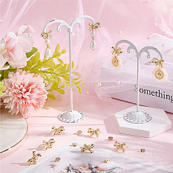 5 пара латунных сережек-гвоздиков&nbsp;KK-BBC0020-34