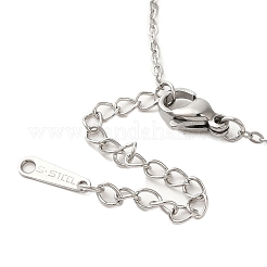 Ожерелья с подвеской в виде цветка из нержавеющей стали 304 для женщин&nbsp;NJEW-Z049-03P