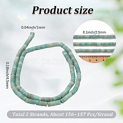 2 нити натуральных бусин амазонита нити&nbsp;G-PA0001-52