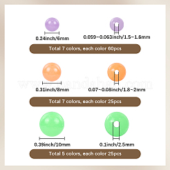 19 цвет светящиеся акриловые бусины&nbsp;MACR-SP0001-73