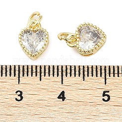 Encantos de circonita cúbica con incrustaciones de latón chapado en oro real de 18k&nbsp;ZIRC-L100-074G-04