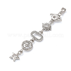 Латунные микропаве прозрачные подвески с фианитом&nbsp;KK-D101-01D-P