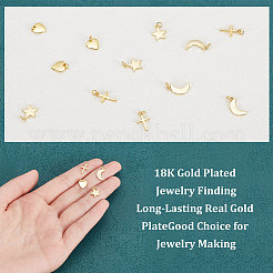 16шт. 4 комплекта латунных подвесок в разных стилях&nbsp;KK-BC0011-25