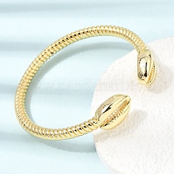 Bracciali aperti da donna in ottone a forma di conchiglia&nbsp;KK-CBAF3A5-09G