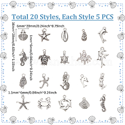 100шт 20 стиля подвески из сплава в тибетском стиле&nbsp;FIND-UN0007-49AS