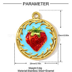 Подвески из нержавеющей стали 304 с эмалью&nbsp;STAS-OY003-78G