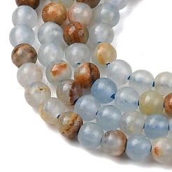 Natürliche blaue Calcit Perlen Stränge&nbsp;G-E576-09F