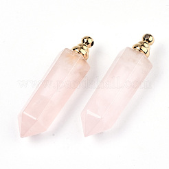 Граненый природный розовый кварц подвески&nbsp;G-T131-13