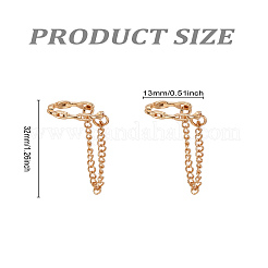 2 шт. серьги-каффы из сплава&nbsp;EJEW-LP0003-85KCG