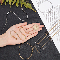 10 bracelet à chaîne serpent en acier inoxydable 304&nbsp;BJEW-AR0001-02