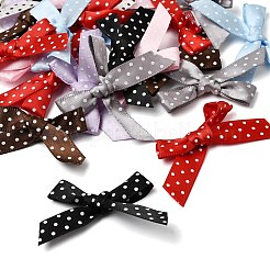 Polyester-Schleife mit aufnähbaren Polka-Dot-Verzierungen&nbsp;DIY-C085-05