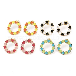 Серьги-гвоздики из нержавеющей стали 304 с эмалью&nbsp;EJEW-K268-18G