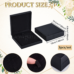 Set di scatole regalo per gioielli in carta kraft di forma quadrata&nbsp;CON-TW0001-09