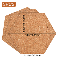 3шт пробковая доска для сообщений&nbsp;AJEW-SP0003-44