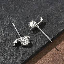 Латунные серьги-гвоздики для женщин&nbsp;EJEW-F403-05P