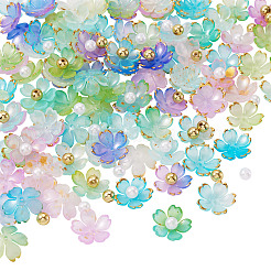 160 pièces 8 styles de capuchons de perles en acrylique&nbsp;OACR-TA0004-53A