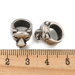 Perline in acciaio inossidabile chirurgico 316 con foro largo&nbsp;STAS-Q326-07AS-04