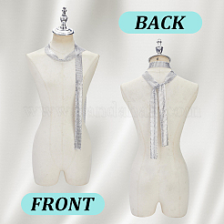 2 cravatta da donna con paillettes in alluminio scintillanti in 2 colori&nbsp;NJEW-HY0002-21