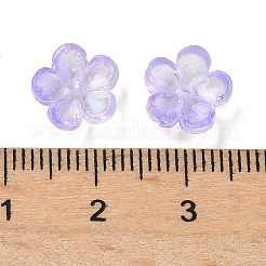 Embouts de perles de verre teints et chauffés&nbsp;GLAA-C042-01J