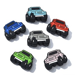 12 pièce de perles focales en silicone de 6 couleurs&nbsp;SIL-CJ0002-65