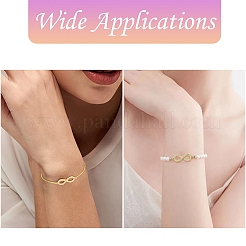 6 шт. 2 стиля звеньев бесконечности из латуни с микропаве из прозрачного кубического циркония класса ААА&nbsp;ZIRC-CJ0003-34