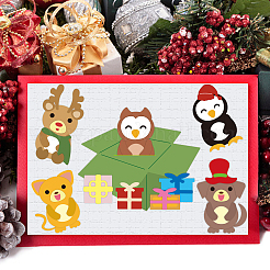 Boîte d'animaux de noël Matrice de découpe de découpe en acier au carbone pochoirs&nbsp;DIY-WH0309-1226