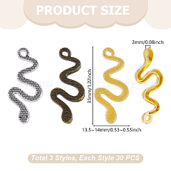 90шт 3 стиля подвески из сплава в тибетском стиле&nbsp;FIND-GA0008-08