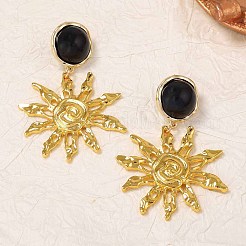 Pendientes colgantes de resina de aleación para mujer&nbsp;WG6B4A6-01