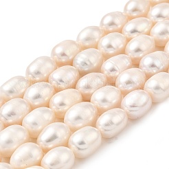 Brins de perles de culture d'eau douce naturelles&nbsp;PEAR-I007-01E-06A