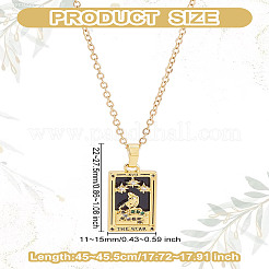 Colliers en laiton avec pendentifs en zircone cubique&nbsp;NJEW-LP0001-45D-G