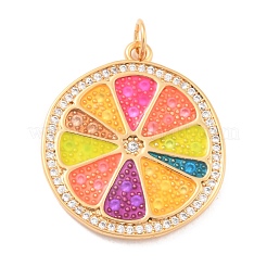 Экологически чистый кубический цирконий из латуни с эмалевыми подвесками&nbsp;KK-K268-33G