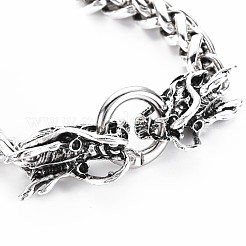 Bracelet chaîne de blé en alliage pour hommes&nbsp;BJEW-N015-006