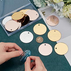 30шт. 3-х цветный акриловый большой кулон&nbsp;OACR-PH0004-14