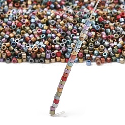 Матовые металлические цвета стеклянные цилиндрические бусины&nbsp;EGLA-K064-03