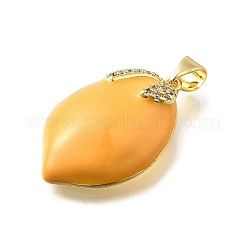 Латунь микропаве фианиты с подвесками из эмали&nbsp;KK-Q066-20G