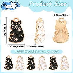 10шт 2 цвета сплава эмалевые подвески&nbsp;ENAM-YW0008-51