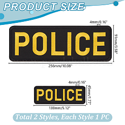 Аппликации с вышивкой из полиэстера для сотрудников службы безопасности&nbsp;PATC-WH0017-10A-02