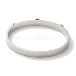 Браслеты из нержавеющей стали 304 со стразами&nbsp;BJEW-F474-01P