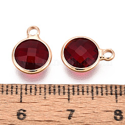 Латунь стекло подвески золотой тон&nbsp;GLAA-ZX008-24H-G