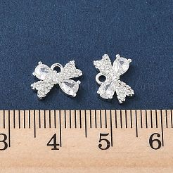 Ciondoli in ottone zirconi chiari micro pavé&nbsp;KK-P355-14S