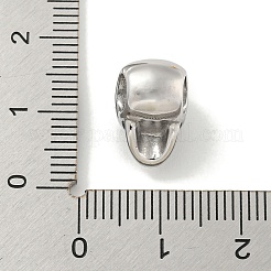 304 Edelstahl Strass europäische Perlen&nbsp;STAS-U005-10P