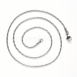 Collier à maillons Boston en acier inoxydable 304 anti-ternissement&nbsp;NJEW-S420-005A-P