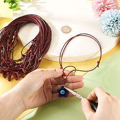 30 шт. экологически чистые корейские вощеные полиэстеровые плетеные регулируемые ожерелья&nbsp;NJEW-TAC0023-01