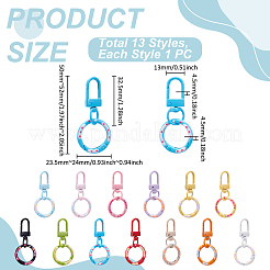 13 шт. двухцветные поворотные застежки из сплава&nbsp;FIND-UN0009-90