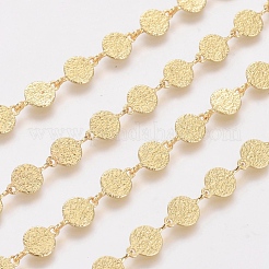 Цепи ручной работы из текстурированной латуни длиной 3.28 фут&nbsp;X-CHC-G006-08G