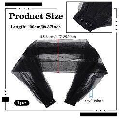 Scialle da sposa in garza di poliestere con perline di plastica&nbsp;AJEW-WH0481-624