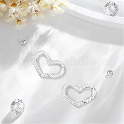 2 шт. 925 кольца-пружинки из стерлингового серебра&nbsp;STER-BBC0008-96