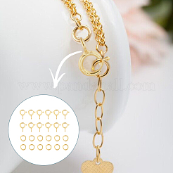 24 шт. 2 цвета 925 открытых соединительных кольца из стерлингового серебра&nbsp;FIND-GO0002-73