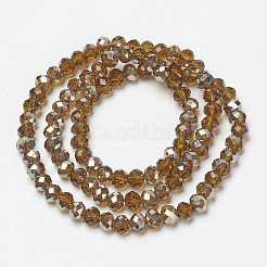 FilI di perline in vetro placcato&nbsp;EGLA-A034-T1mm-K09
